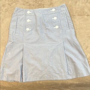 Talbots Blue Pleated Pencil Skirt Knee-Length Casual